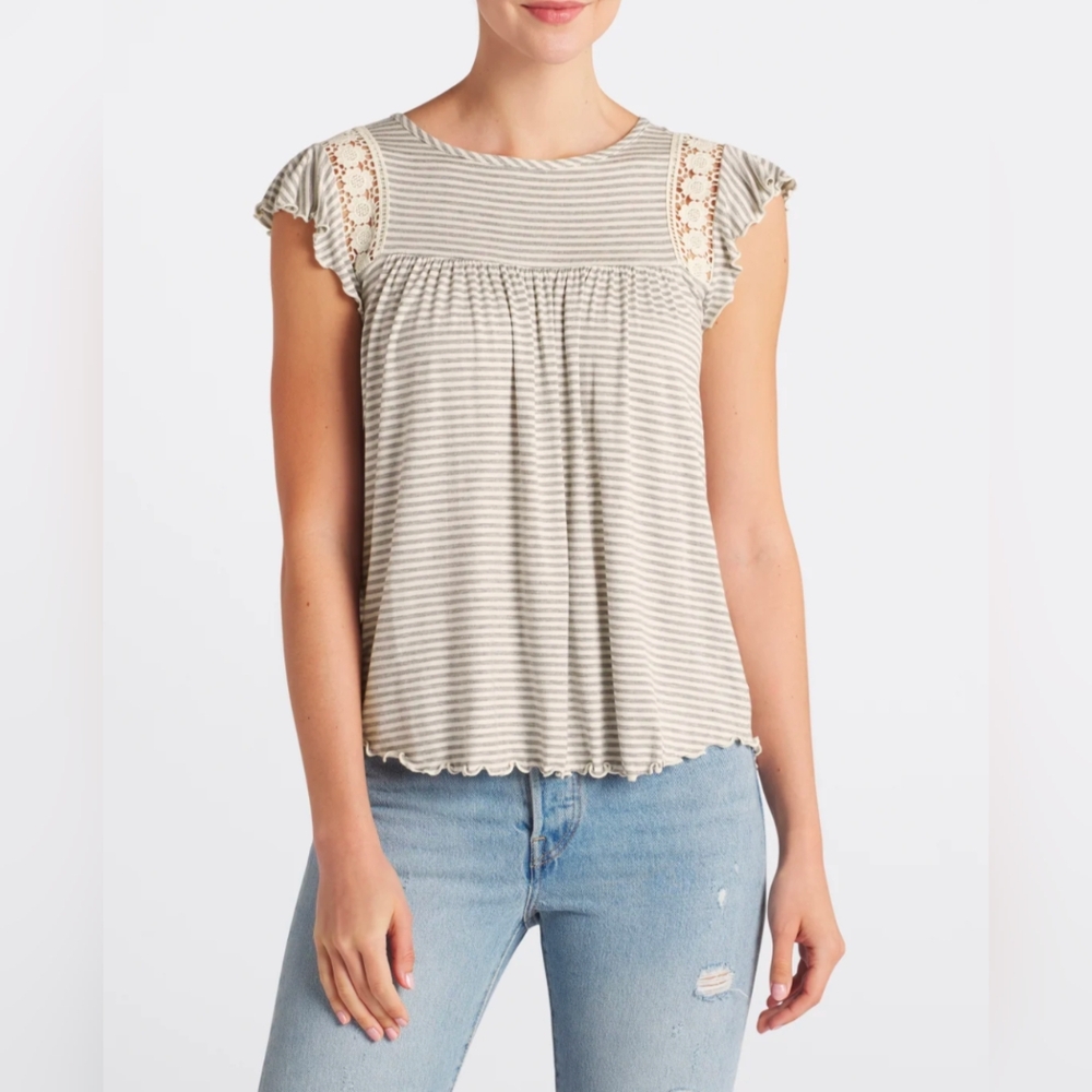 Colette Alastair Flutter Sleeve Knit Top